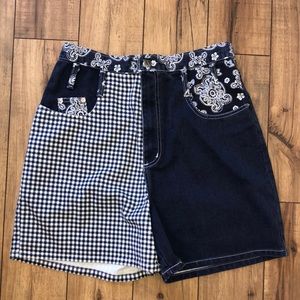 Vintage Street Blues by Palmetto’s Patterned Denim Shorts